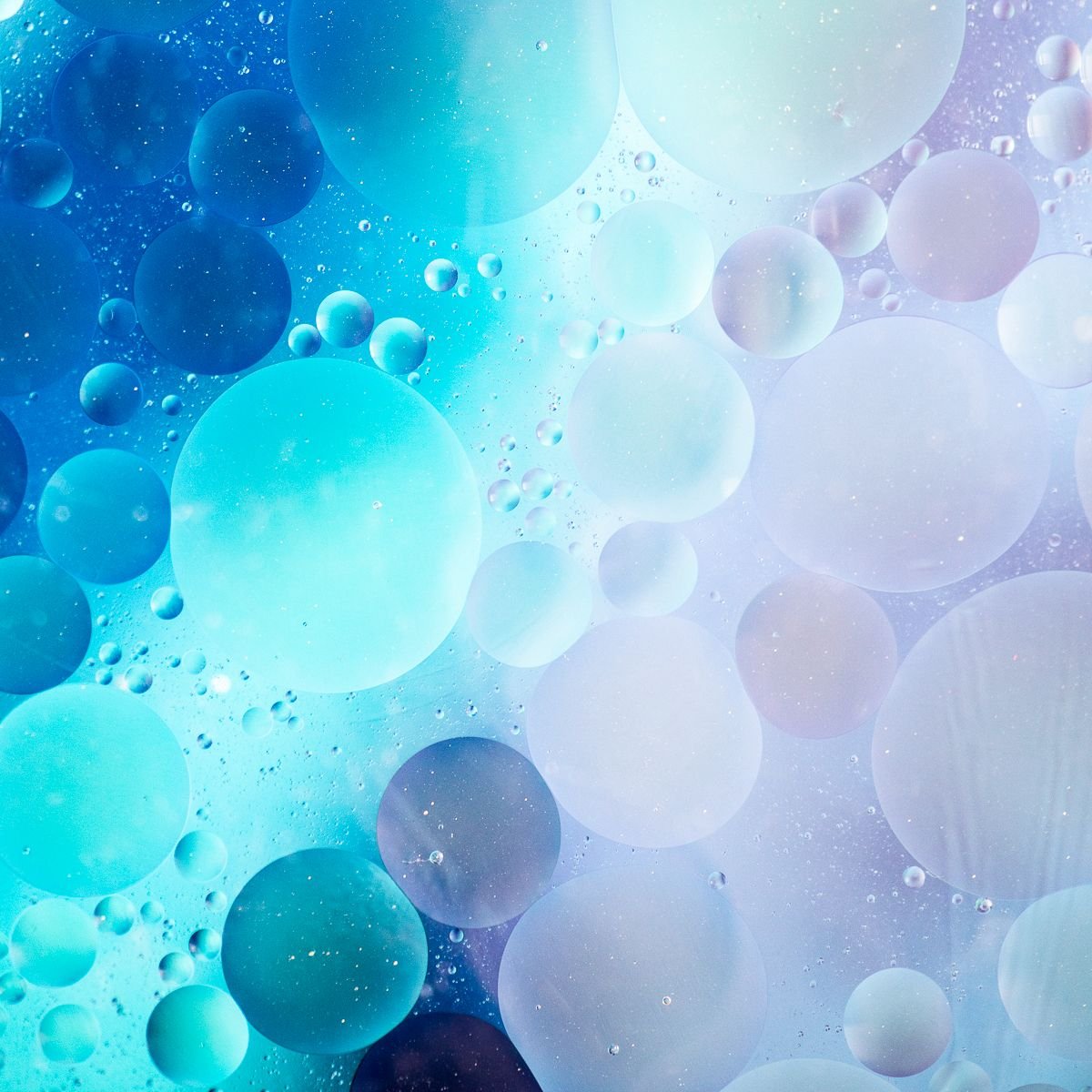 Oil and water bubbles