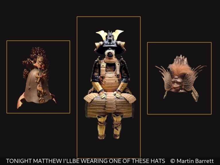 TONIGHT MATTHEW I'LLBE WEARING ONE OF THESE HATS Martin Barrett First